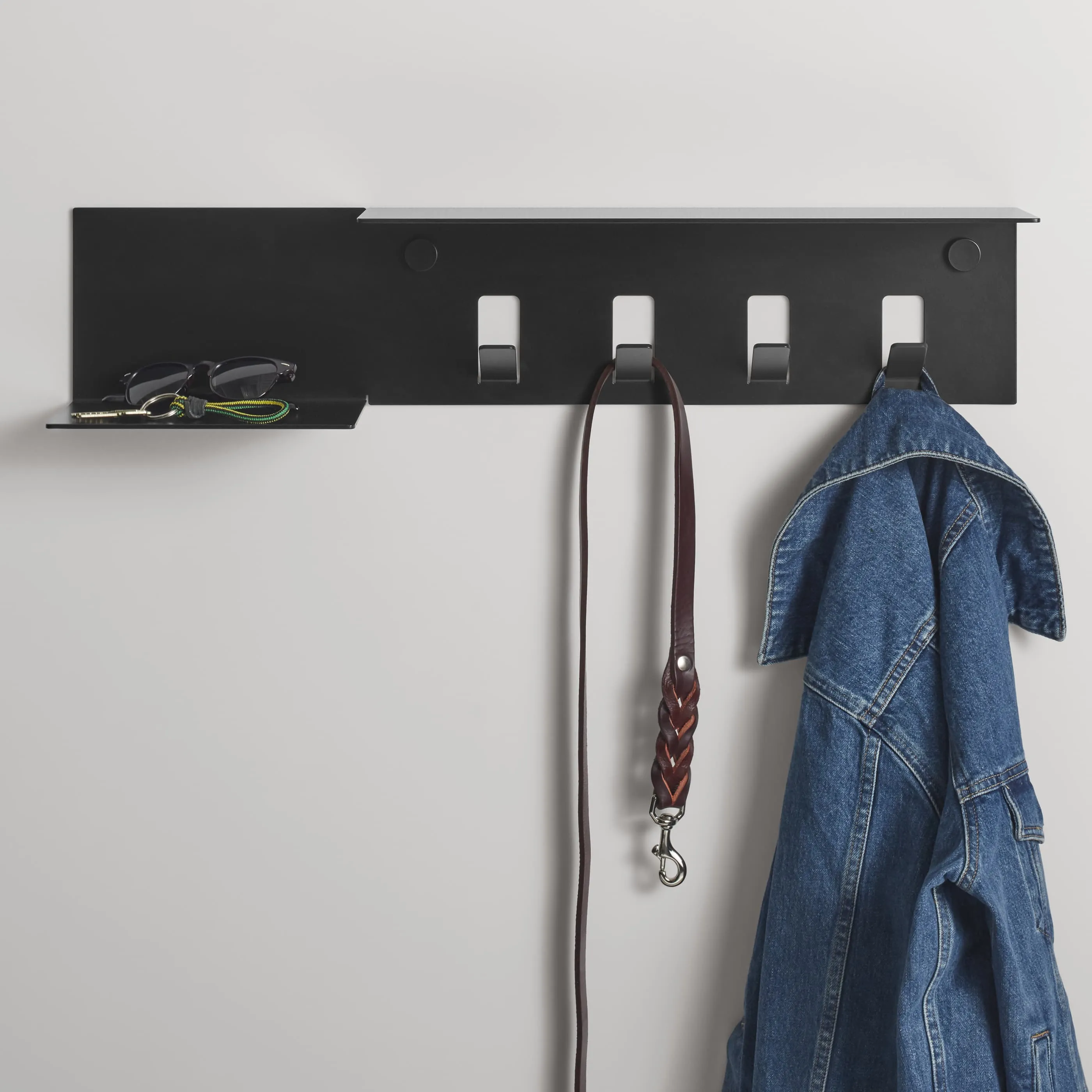 Hall Pass Wall Shelf with Hooks