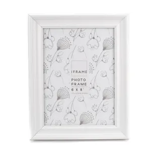 Impressions iFrame 6" x 8" White Thick Wood Photo Frame