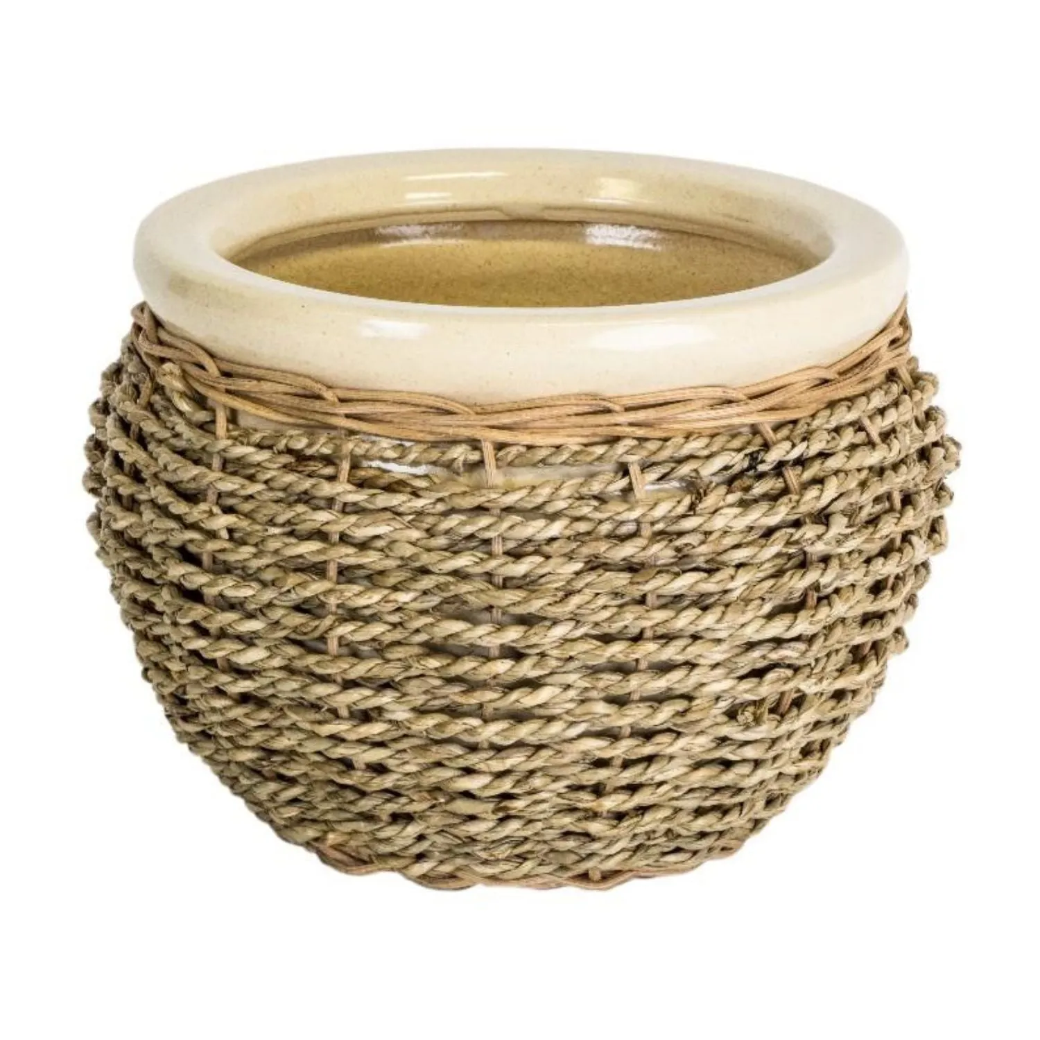 Ivyline 13cm Natural Seagrass Pot Cover