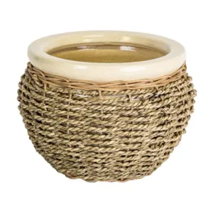 Ivyline 13cm Natural Seagrass Pot Cover