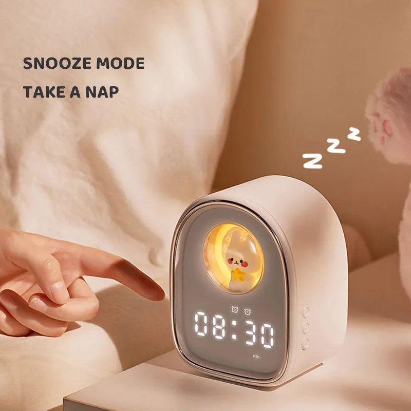 Kawaii Space Module Rabbit Alarm Clock