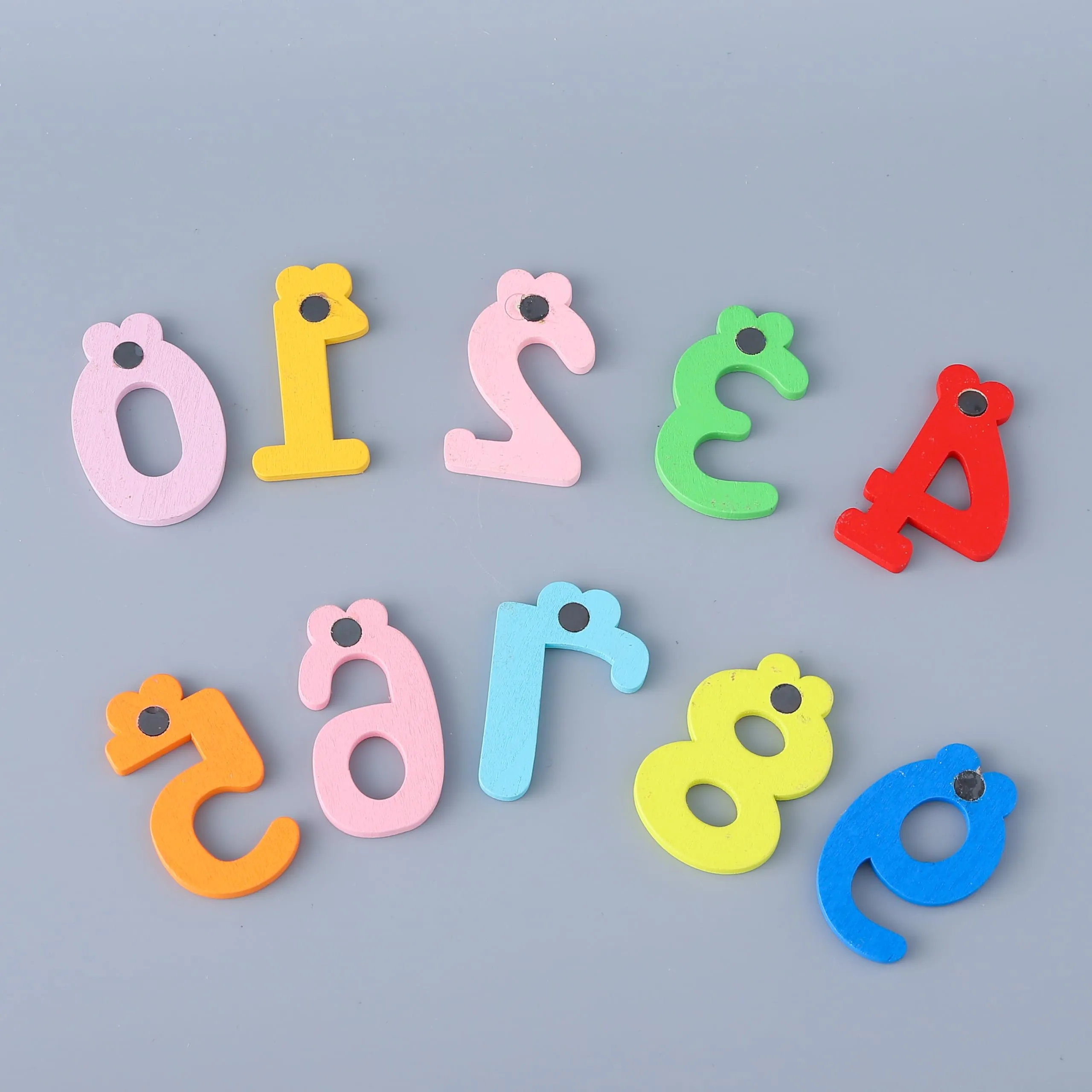 Kuber Industries Pack of 6 Magnet Number Stickers | Magnetic Wooden Numbers | Magnet Numbers for Learning-Educational Purpose | Toy for Kids | Fridge Magnet Stickers | TZXY133 | 60 Pcs | Multicolor