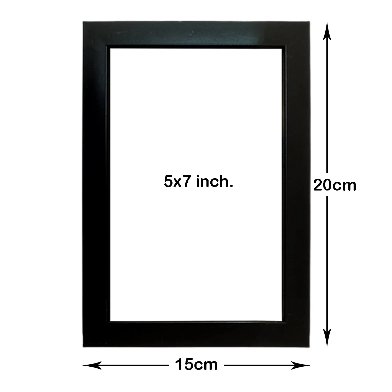 Kuber Industries Photo Frame|MDF Wooden Collage for wall|Hanging Photo Frames|Collage Picture Frame Set for Home Décor|5x7 Inch|Set of 4 (Black)