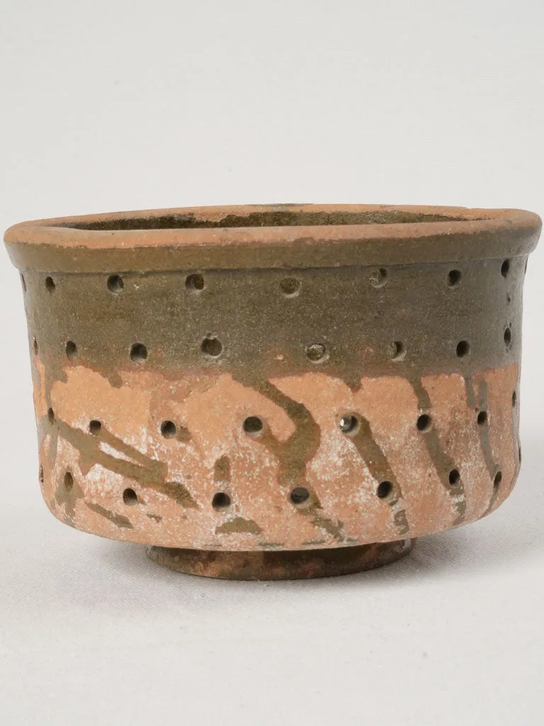 Late 19th-Century Terracotta "Faisselle" Cheese Strainer, 4¾"