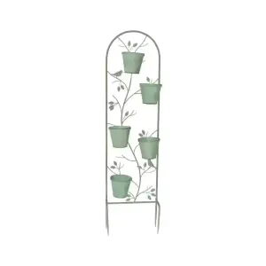 Leafy Arch Garden Stake with 5 Plant Pots