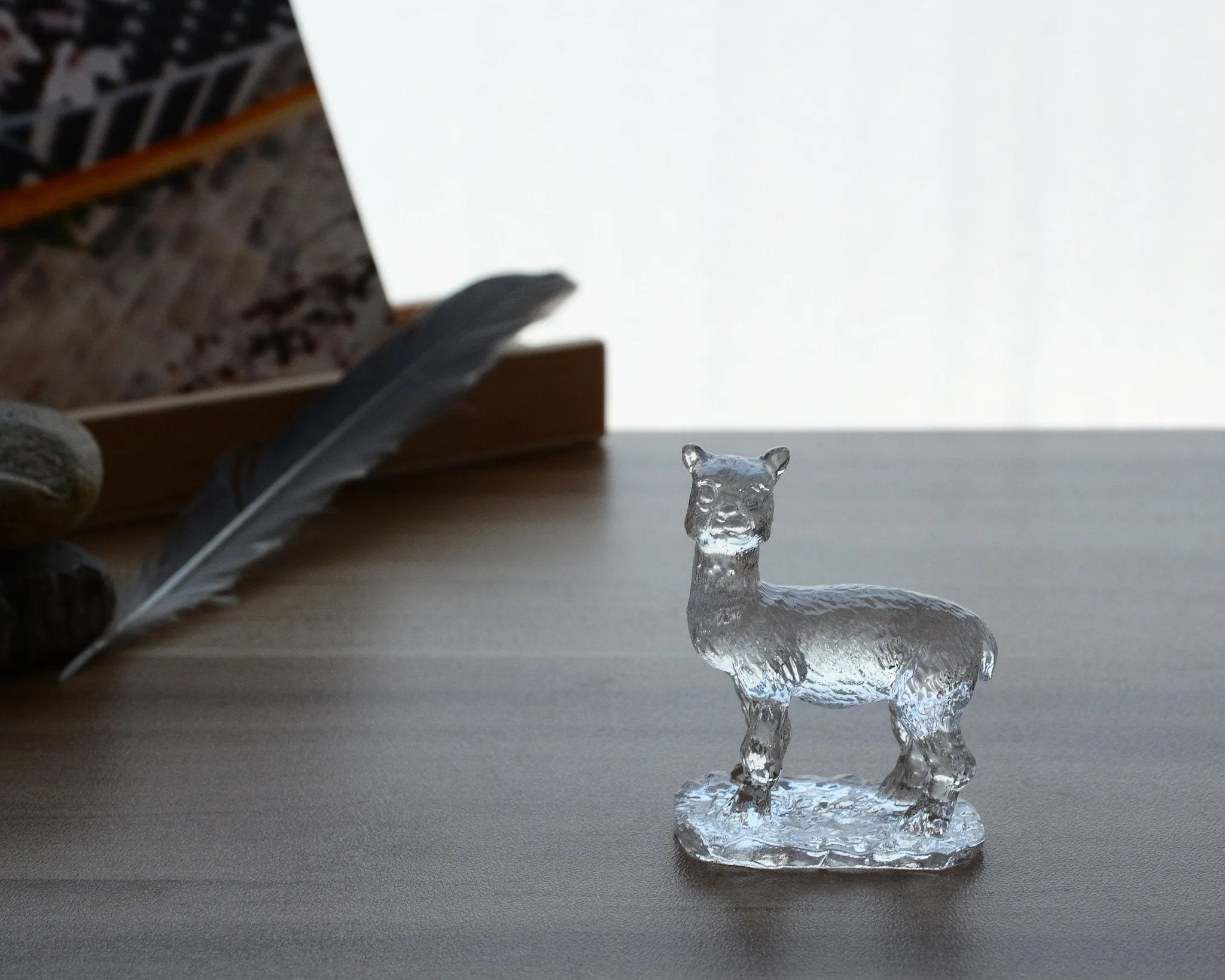 Liuli Crystal Alpaca Figurine