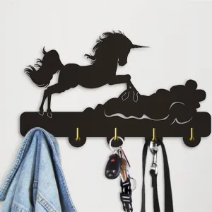 Lovely Art Wall Decoration Jumping Unicorn Clothes Wall Hooks Horse Wall Hanger Wall Mounted Hook Modern Home Decor