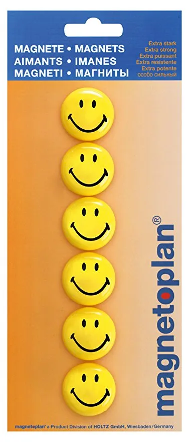 Magnetoplan Magnetic Smileys (On Blister) (Size 30 Mm)