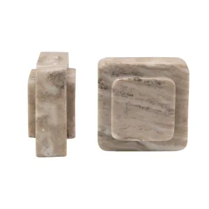 Marble Bookends, Set of 2