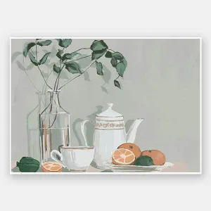 Mint, Lime & Oranges Unframed Art Print