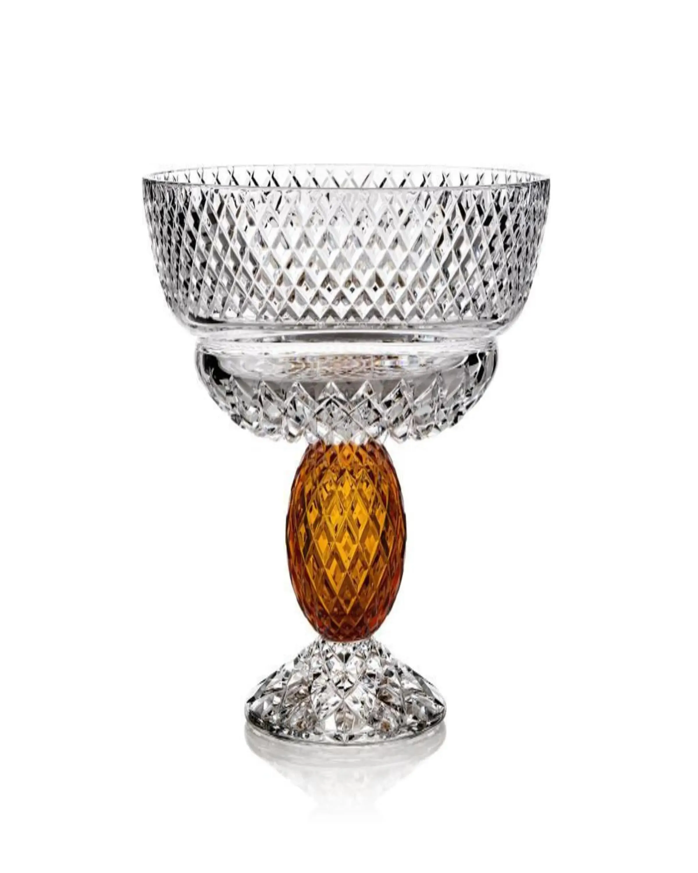 Monte Large Footed Crystal Vases - Angie Homes