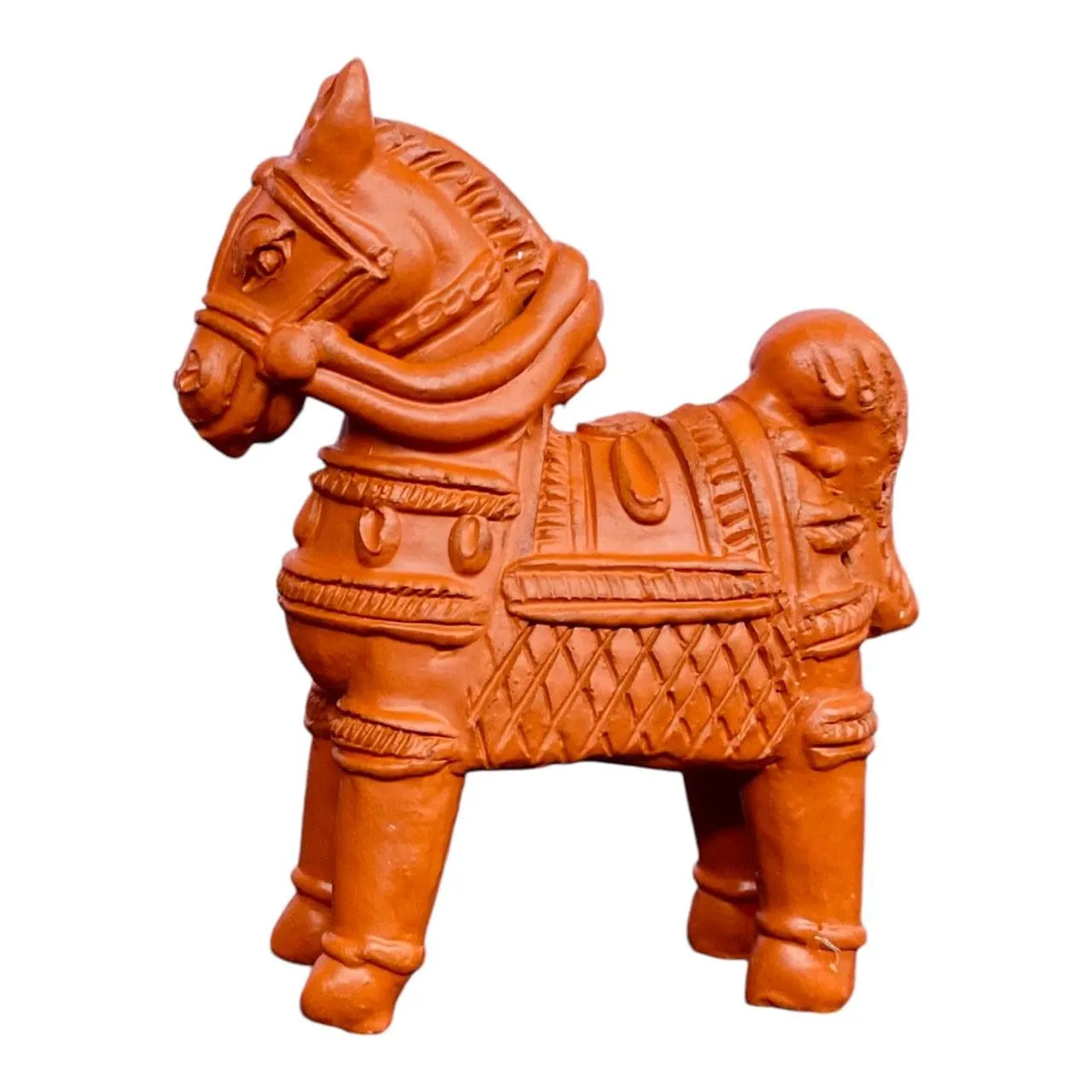 Natural Terracotta Clay Horse/Home Decor, Small Size(10-CM)