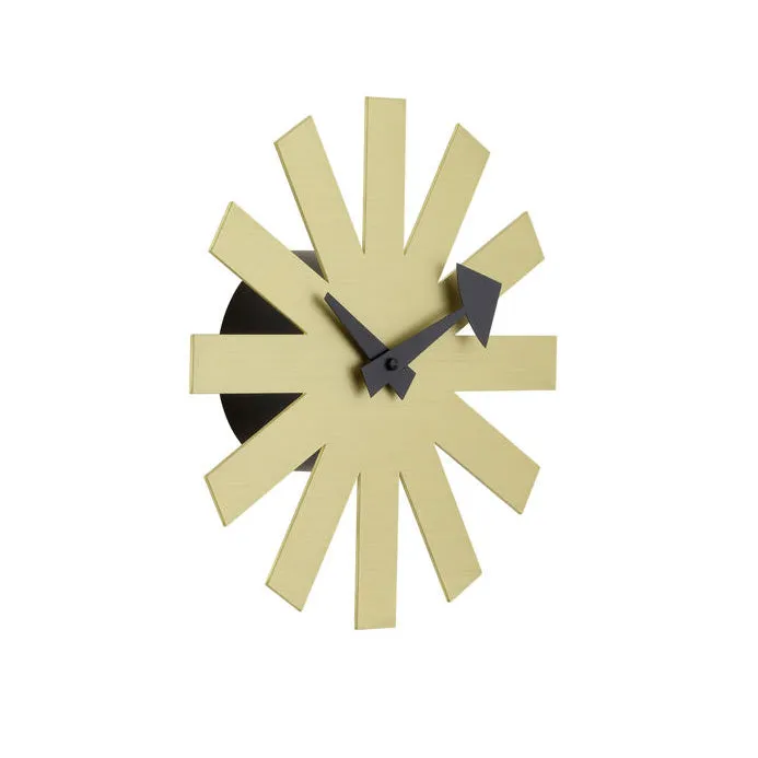 Nelson Asterisk Clock Brass