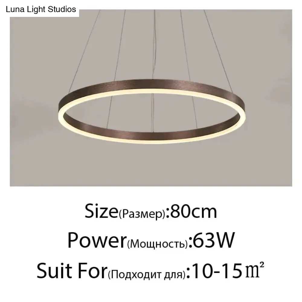 Nordic Art Deco Luxury Led Circular Pendant Lights Hanging Lamps for Living Room Dining Table Bedroom