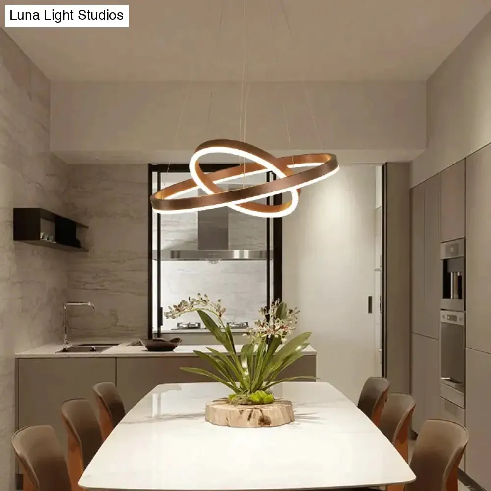 Nordic Art Deco Luxury Led Circular Pendant Lights Hanging Lamps for Living Room Dining Table Bedroom