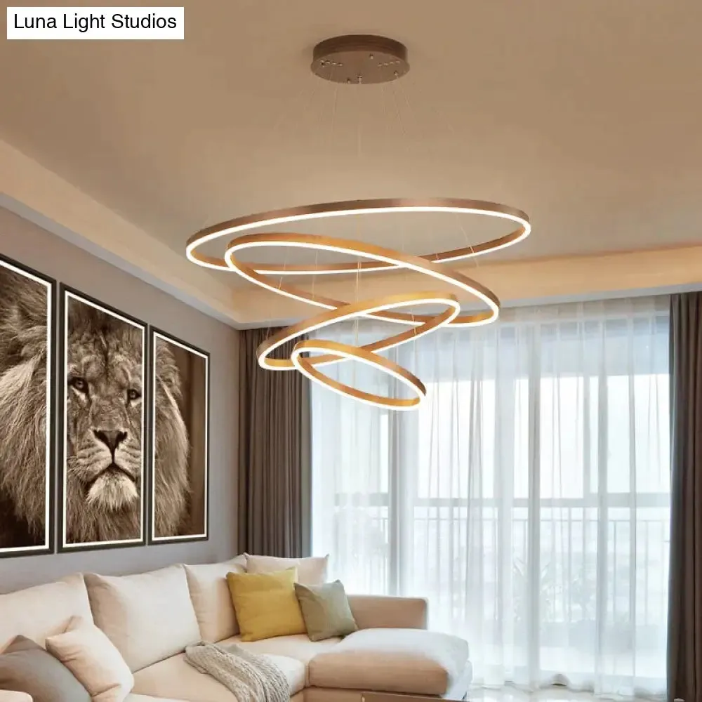 Nordic Art Deco Luxury Led Circular Pendant Lights Hanging Lamps for Living Room Dining Table Bedroom