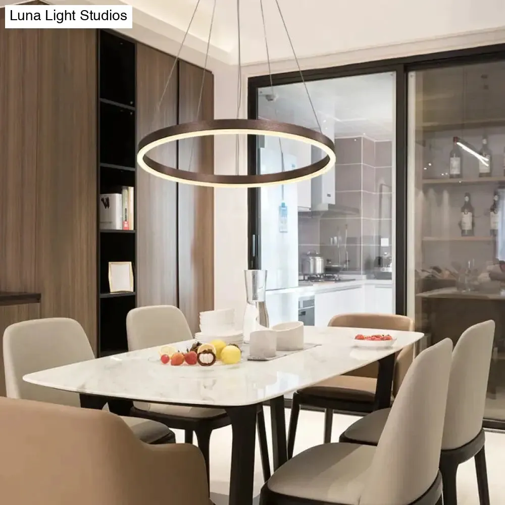 Nordic Art Deco Luxury Led Circular Pendant Lights Hanging Lamps for Living Room Dining Table Bedroom