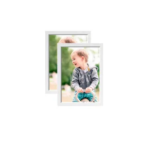 OFC ERA A4 Size Photo Frame For Wall Decor || Living Room || Bedroom || Acrylic frames || Pack of 2_Design-03 (White)