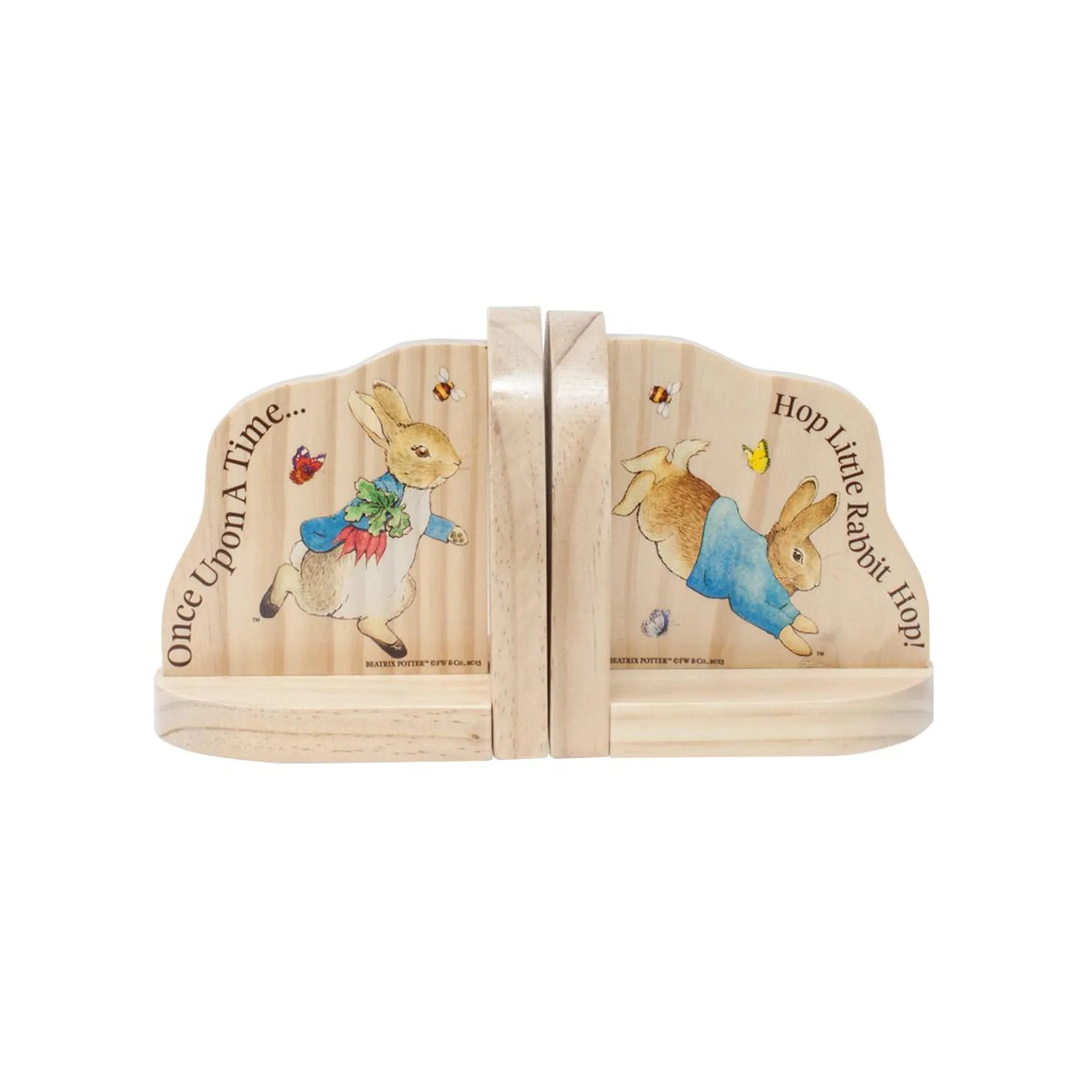 Peter Rabbit Wooden Bookends