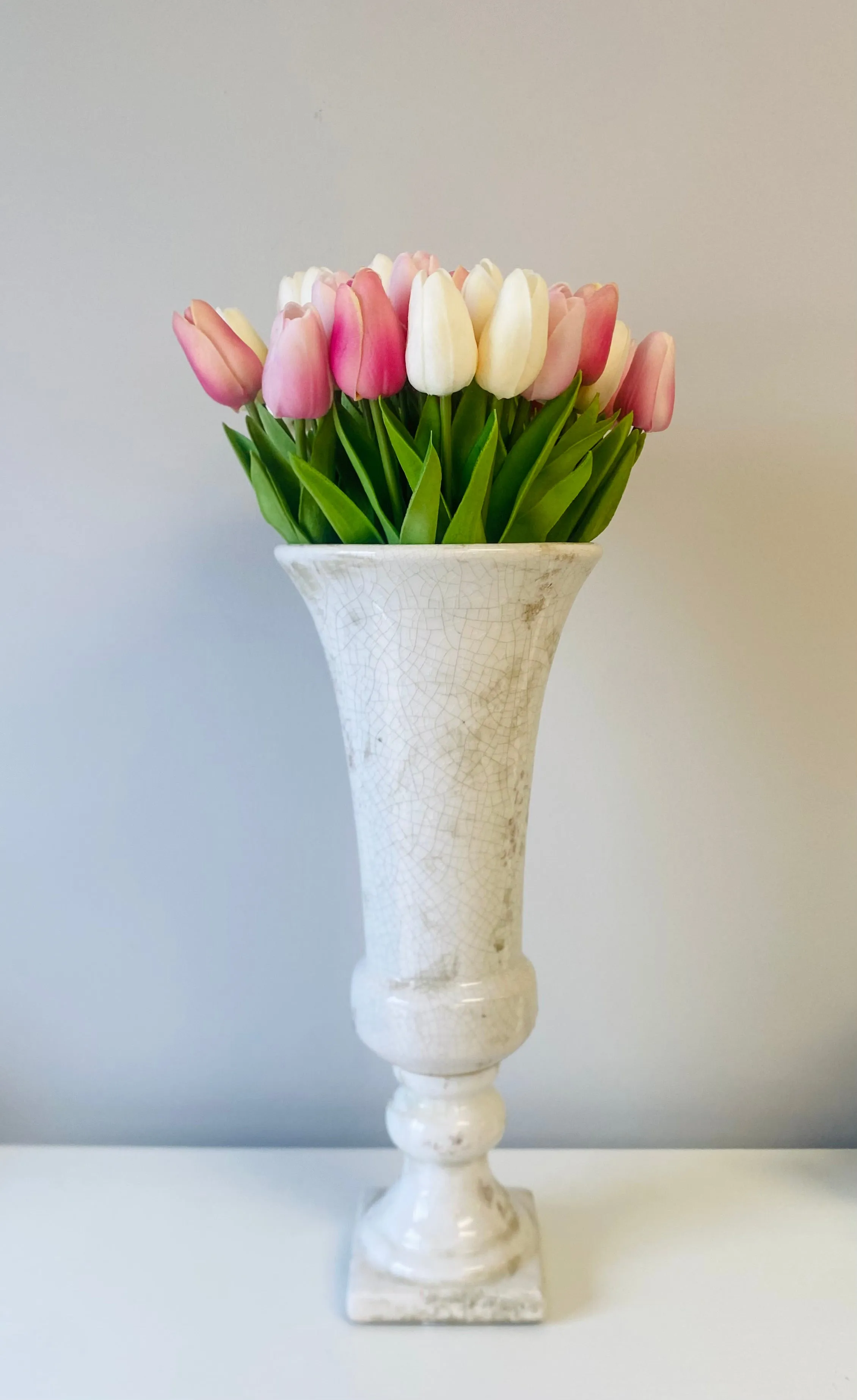 Pink & Cream Tulip Bouquet Bundle