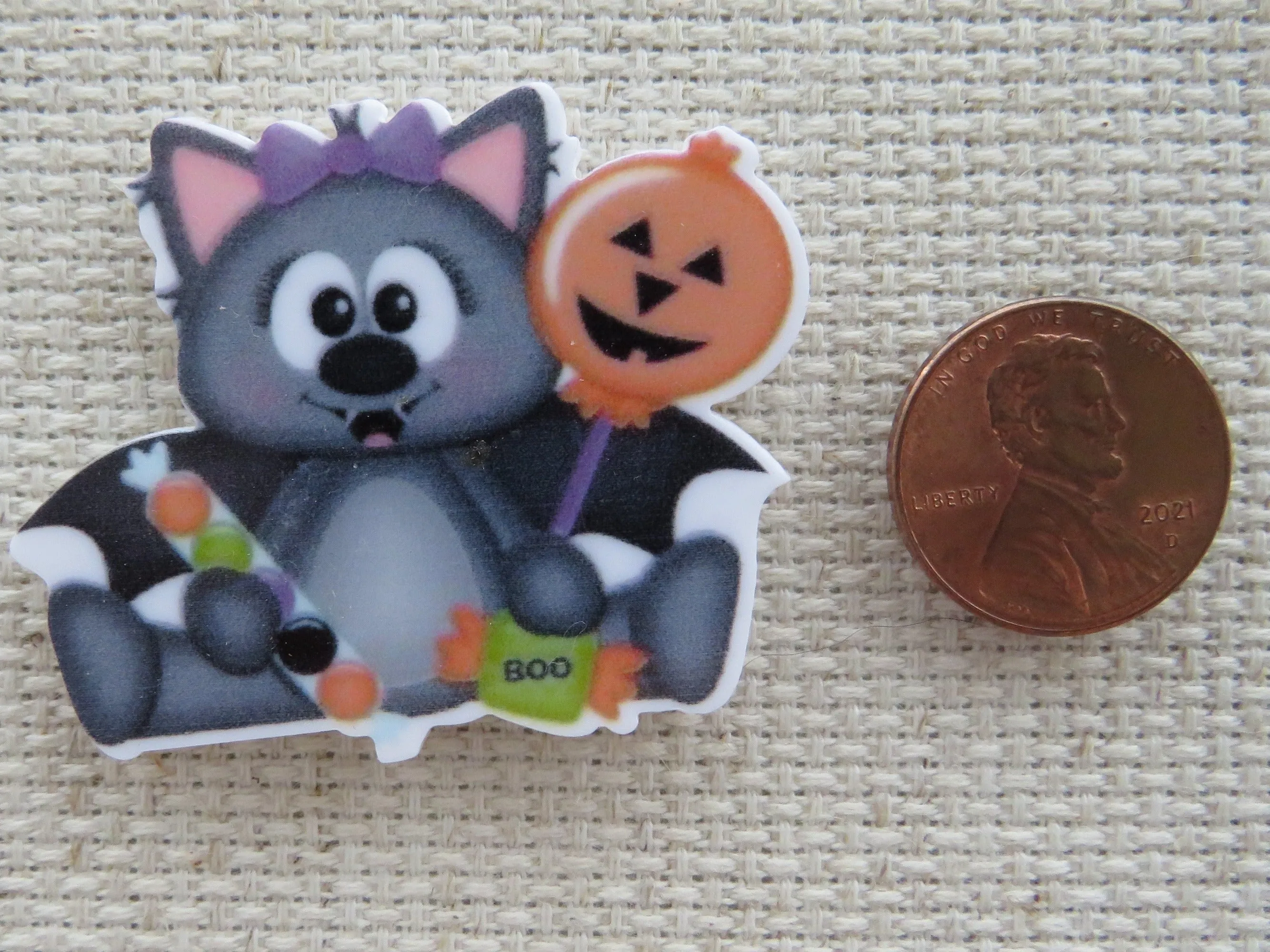 Playful Bat with Candy Treats Needle Minder, Cover Minder, Magnet