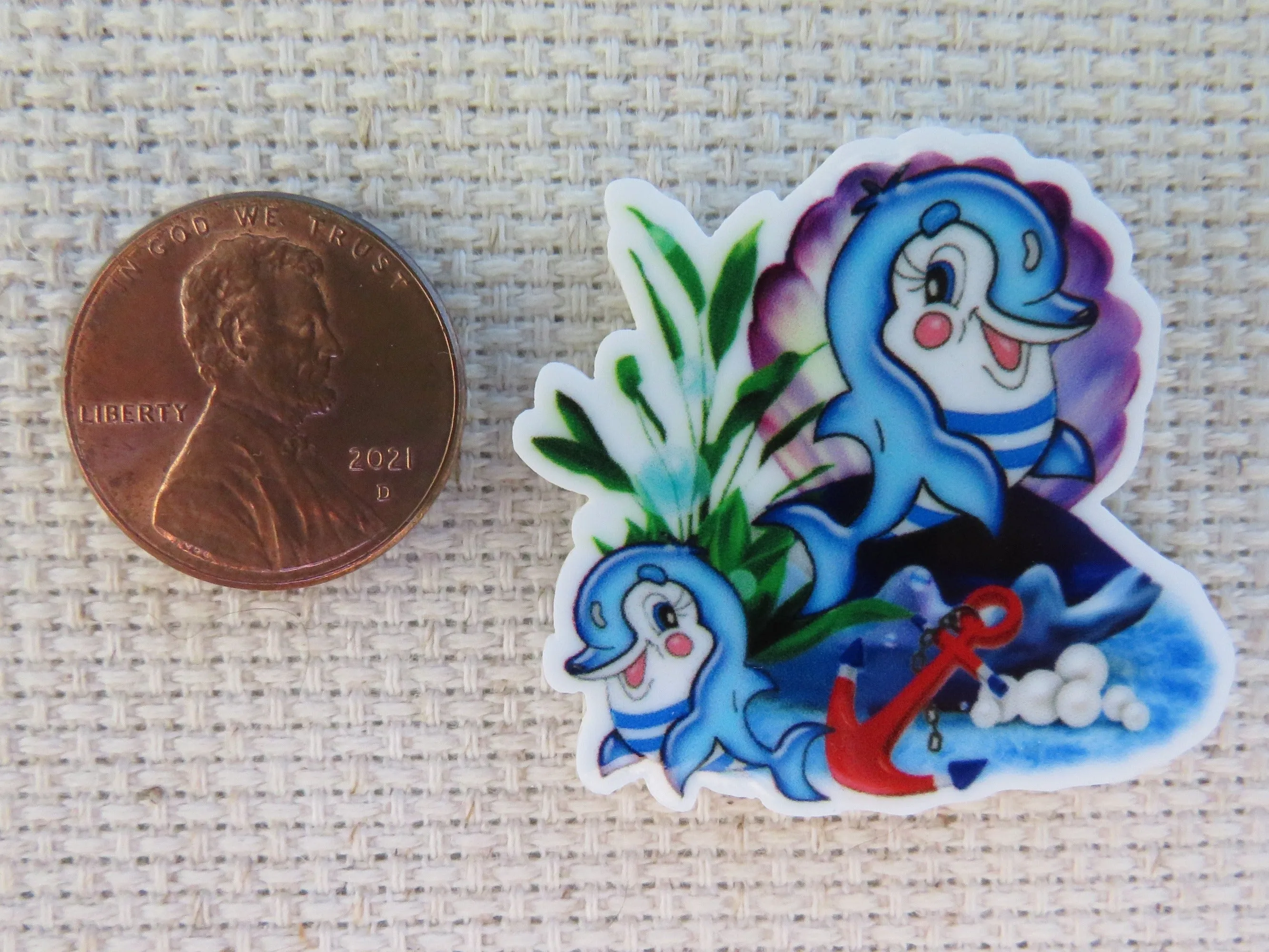 Playful Dolphins Needle Minder, Cover Minder, Magnet