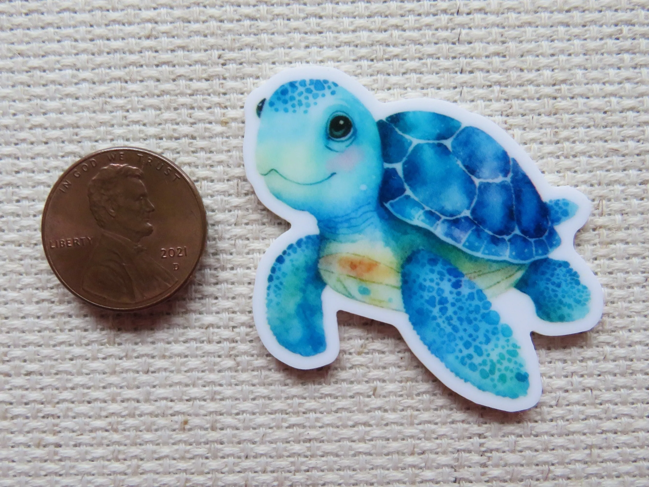 Playful Turtle Needle Minder, Cover Minder, Magnet