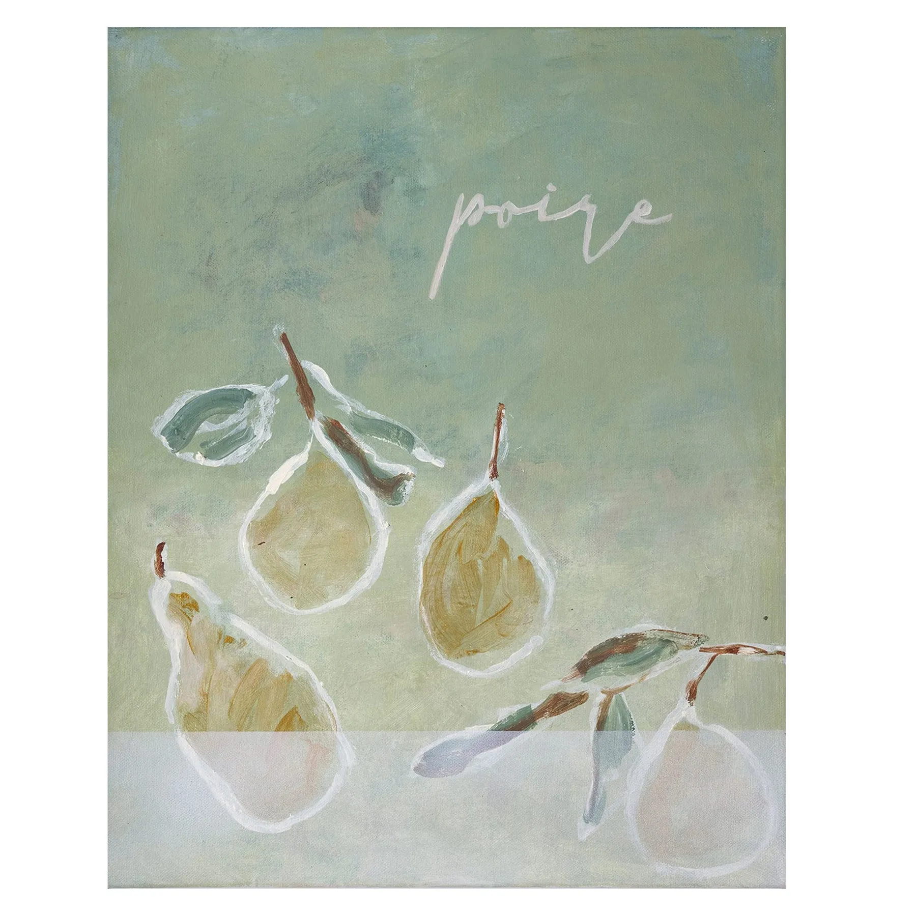 Poire Canvas Print 118Cm x 150Cm Oak Frame