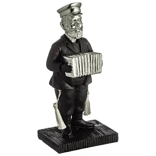 Polyresin Kleizmer Playing Accordion 17 Cm