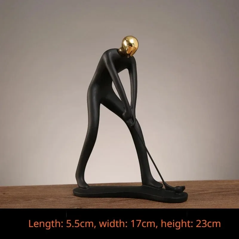 Resin Sports Abstract Figure Statue | Creative Movement Décor | Home Decoration for Living Room, Entrance, and Desk