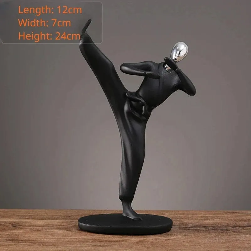 Resin Sports Abstract Figure Statue | Creative Movement Décor | Home Decoration for Living Room, Entrance, and Desk