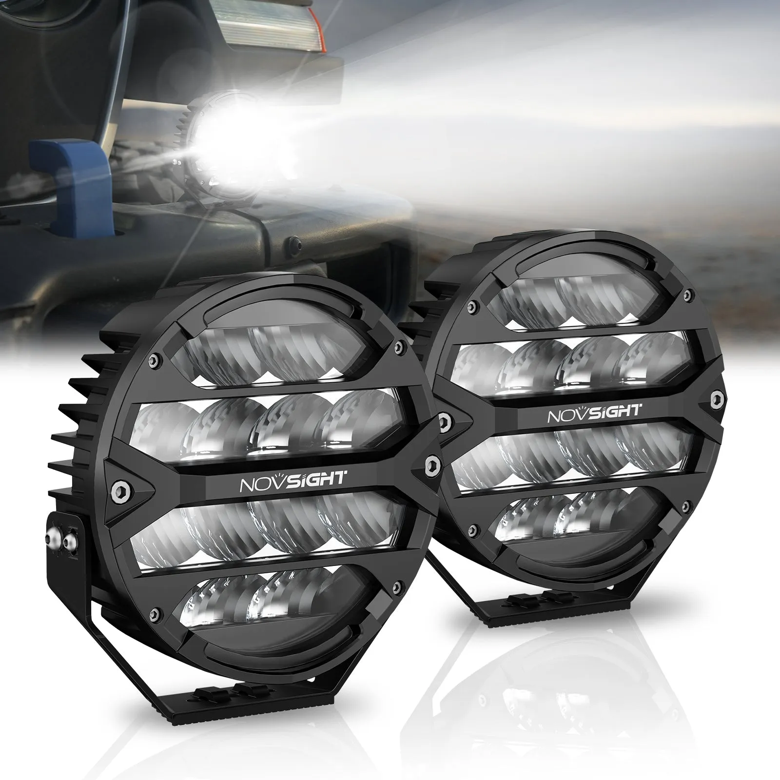 Rock Series | 9-inch LED Pod Round Lights Diving Lights