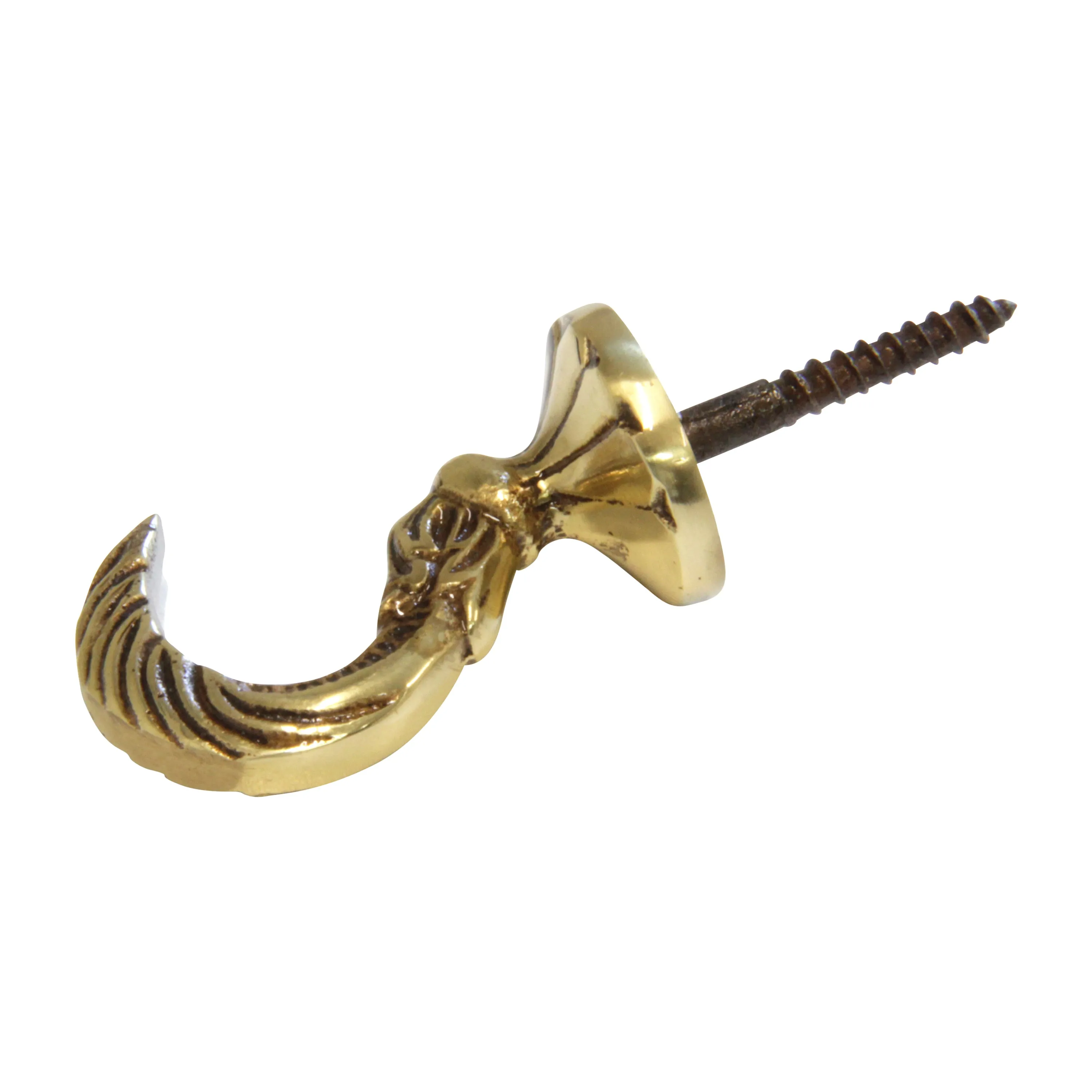 [Sabre Hook BR2579] Brass Vintage Wall Hook (1.8 Inch)