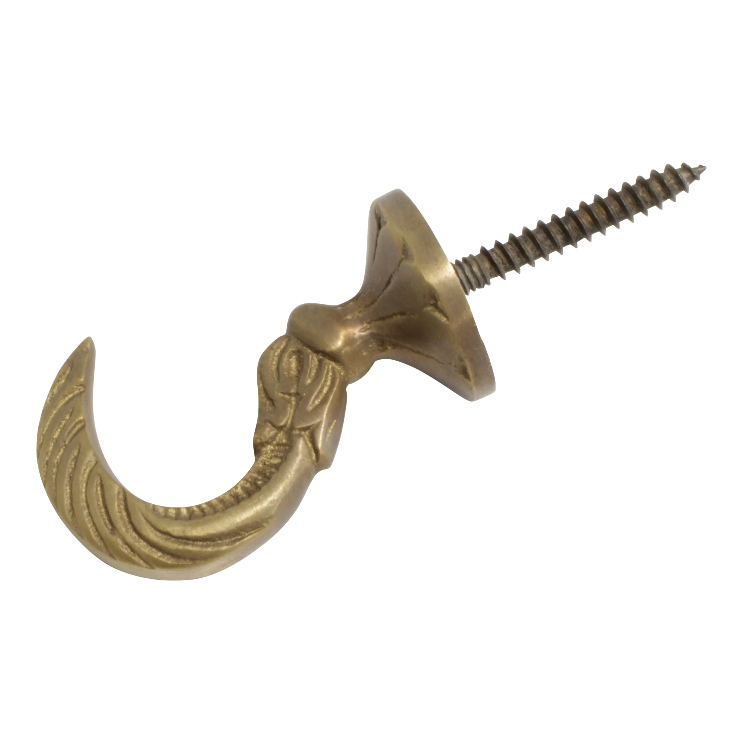 [Sabre Hook BR2579] Brass Vintage Wall Hook (1.8 Inch)