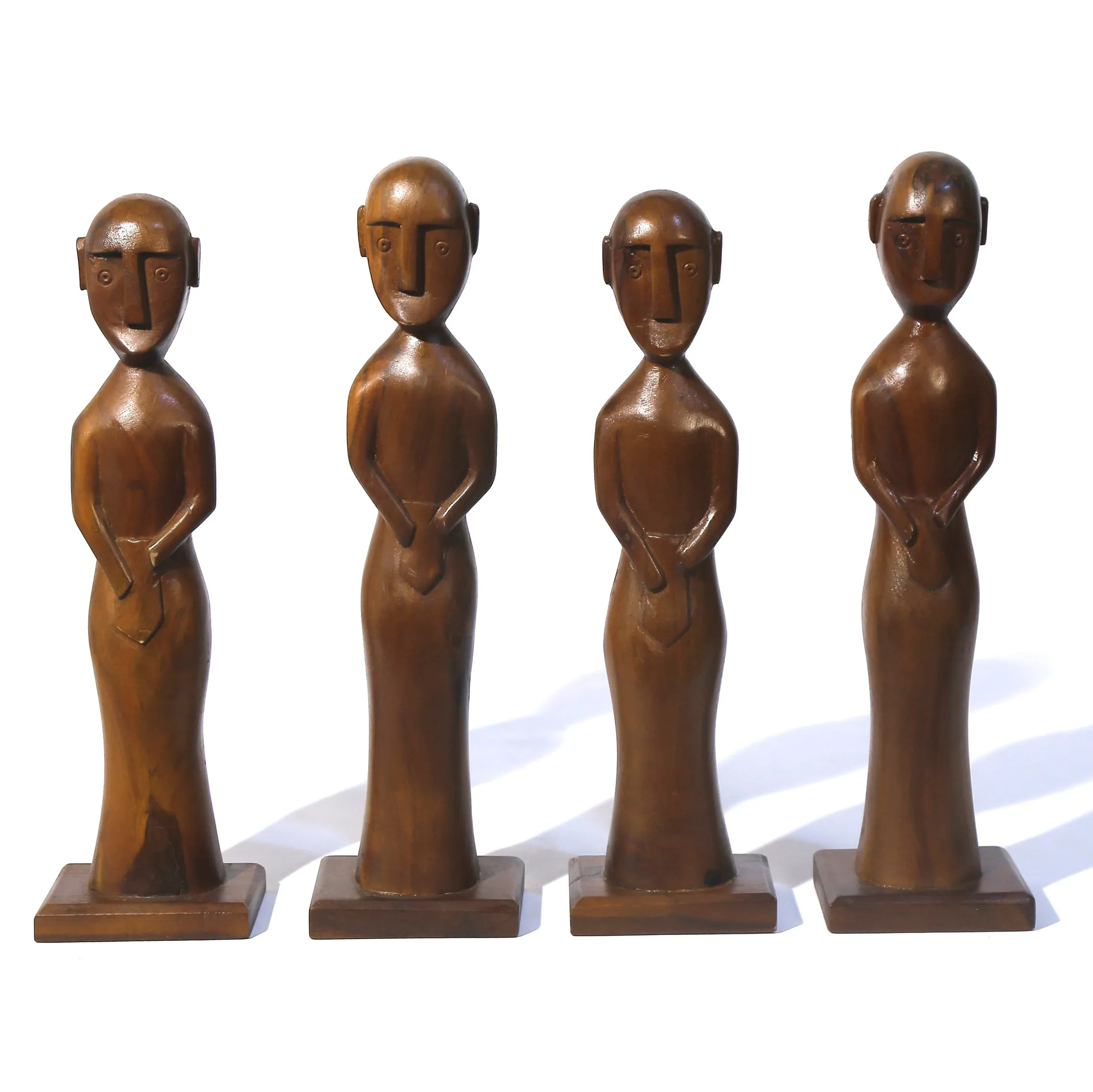 (Set of 4) Artistic Wooden Figurine