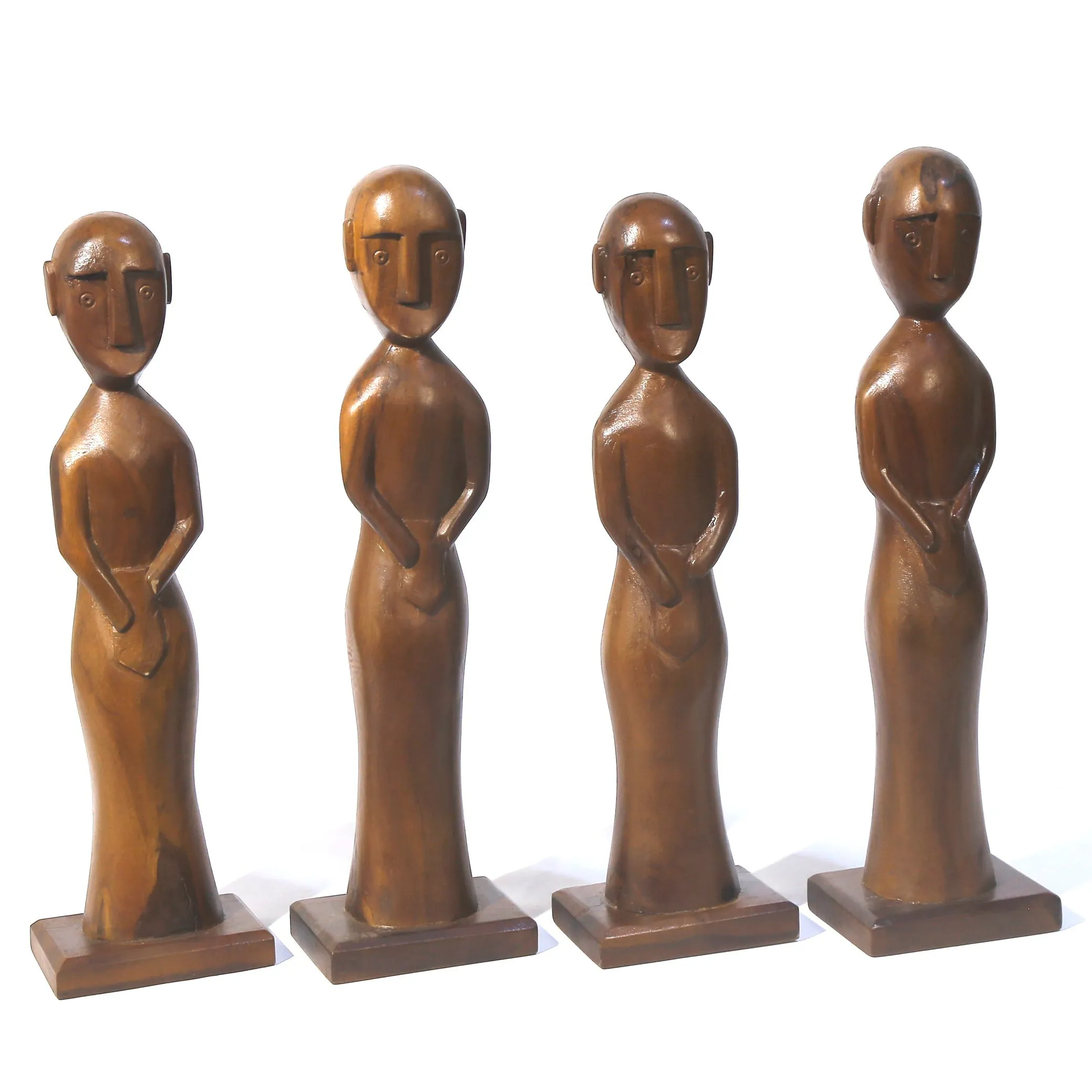 (Set of 4) Artistic Wooden Figurine