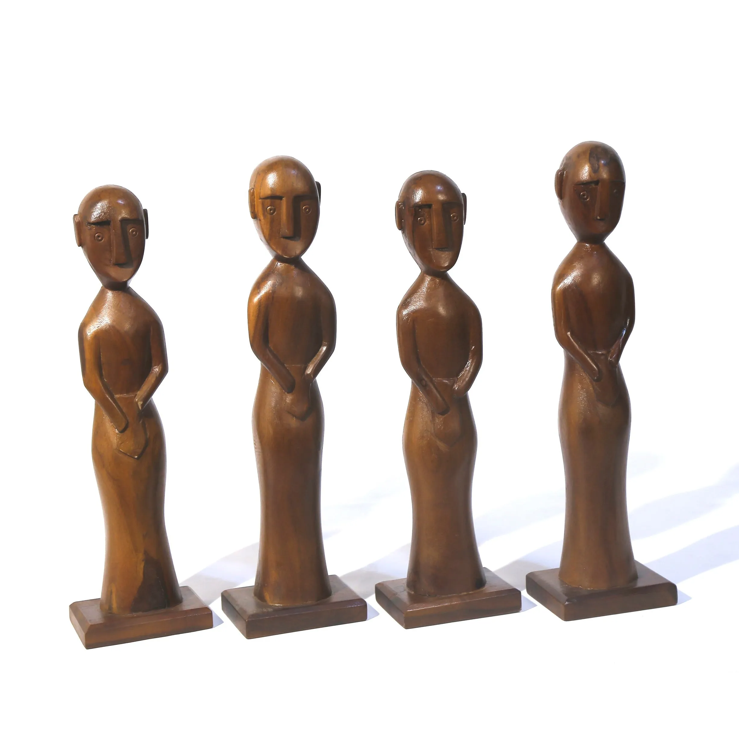 (Set of 4) Artistic Wooden Figurine