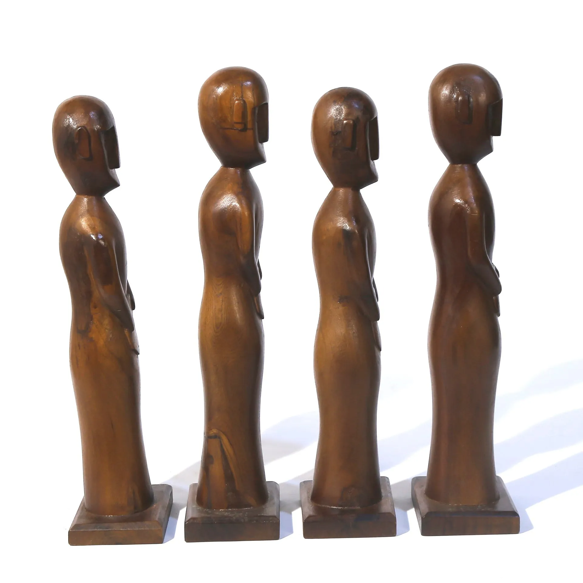 (Set of 4) Artistic Wooden Figurine