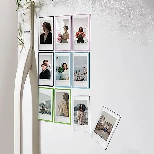 Set of 5 pcs Colorful Instax HomeDecor 2 x 3 Inch Fujifilm Instax Mini 12/11/8/9/7/40 Picture Sleeve Fridge Magnet Magnetic Mini Photo Frame