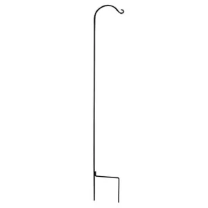 Shepherd's Hook, 2 Piece Square 90" Black Wrought Iron- The Hookery