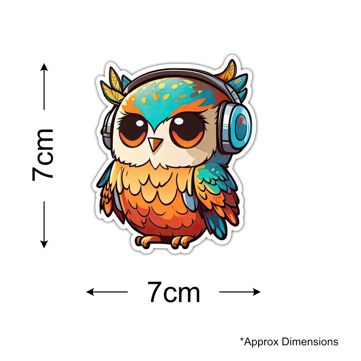 Simply Adbhut Multicolor Cute Owls - Combo Pack of 6 Fridge Magnets