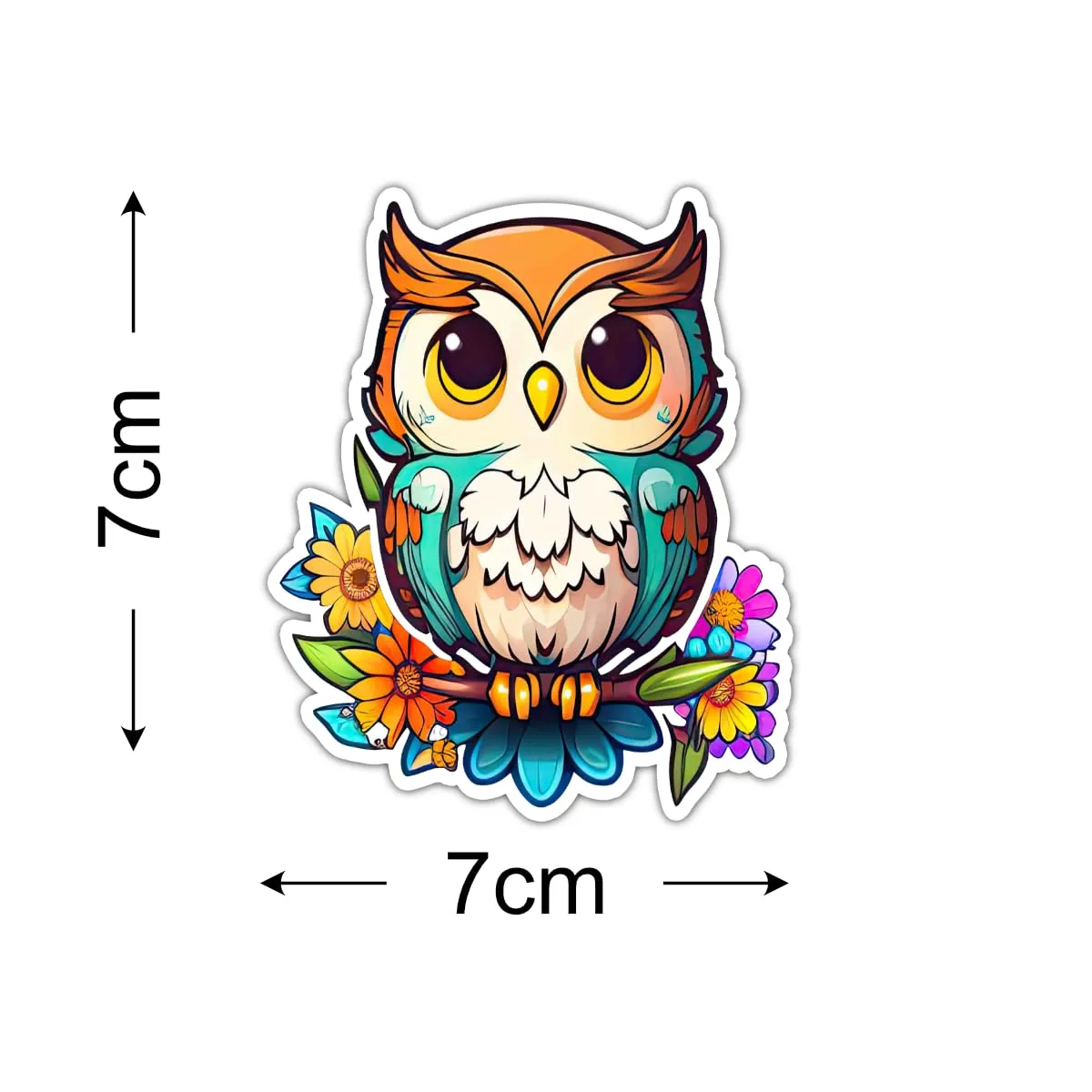 Simply Adbhut Multicolor Cute Owls - Combo Pack of 6 Fridge Magnets