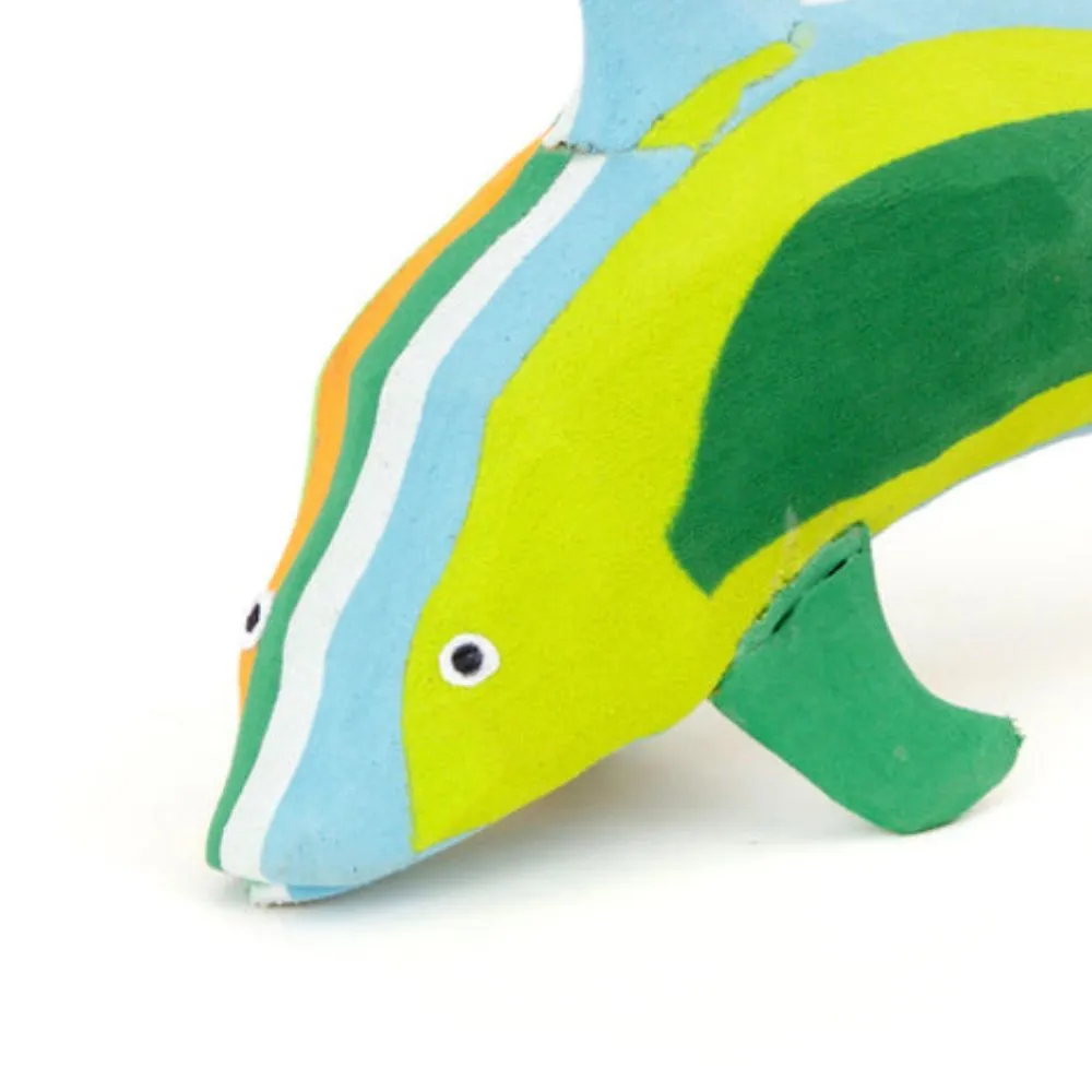 Small Recycled Flip Flop Dolphin Figurine