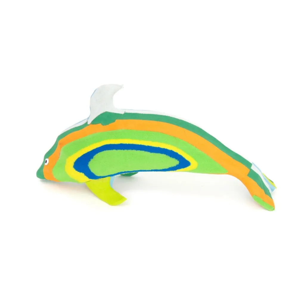 Small Recycled Flip Flop Dolphin Figurine