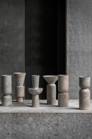 Soapstone Totem Vases