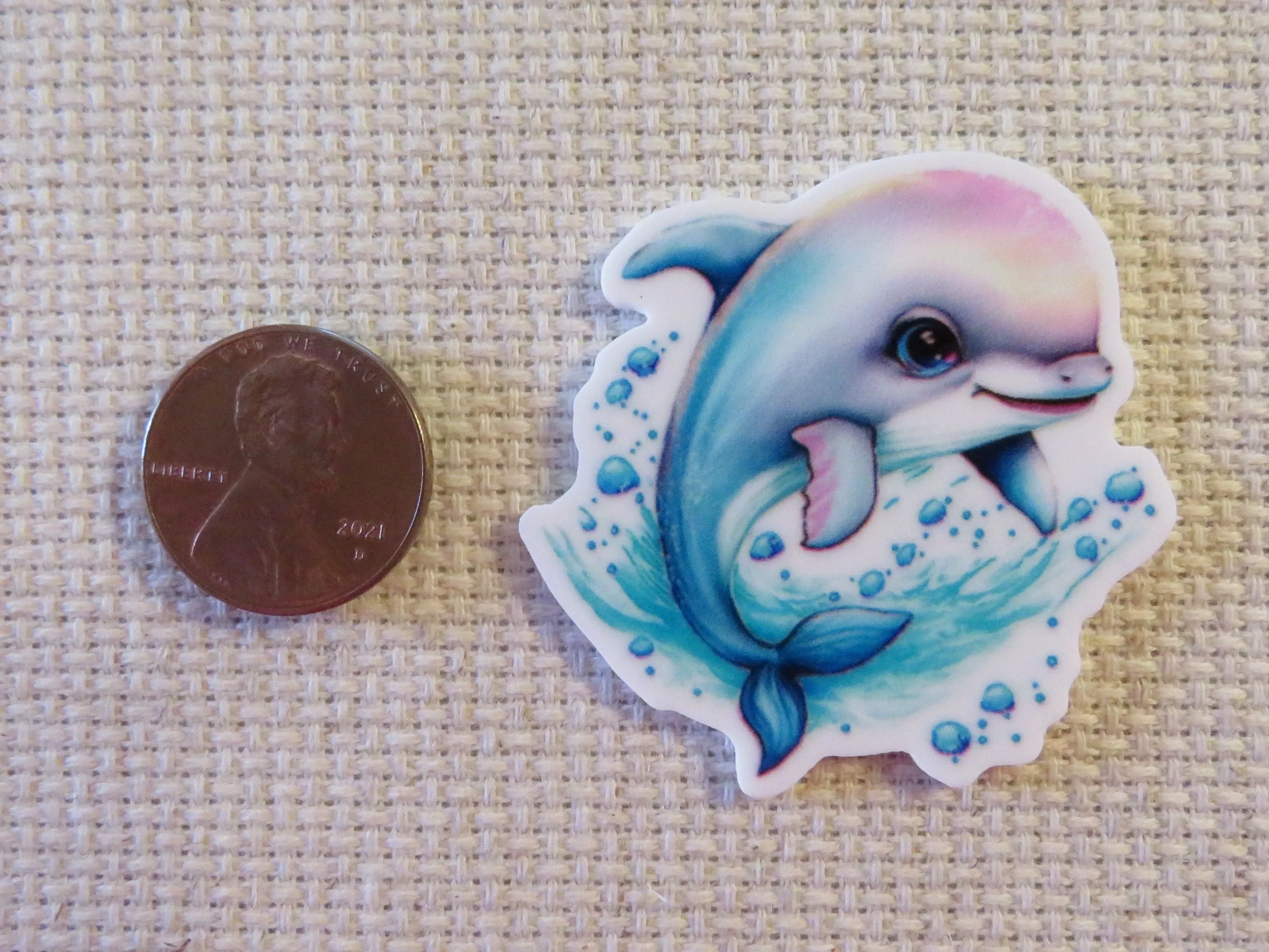 Splashing Dolphin Needle Minder, Cover Minder, Magnet