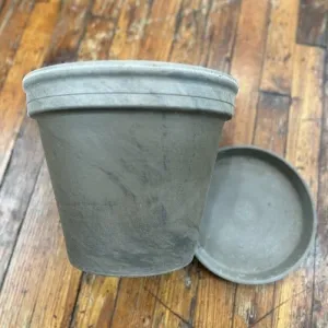 Terra Cotta Pot with Saucer-Basalt Delivery/ In Store Only