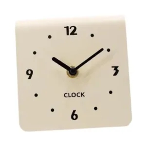 THE STYLE SUTRA® Table Clock Figurine Arabic Numbers Simple Desk Clock for Bedroom Shelf Shop White