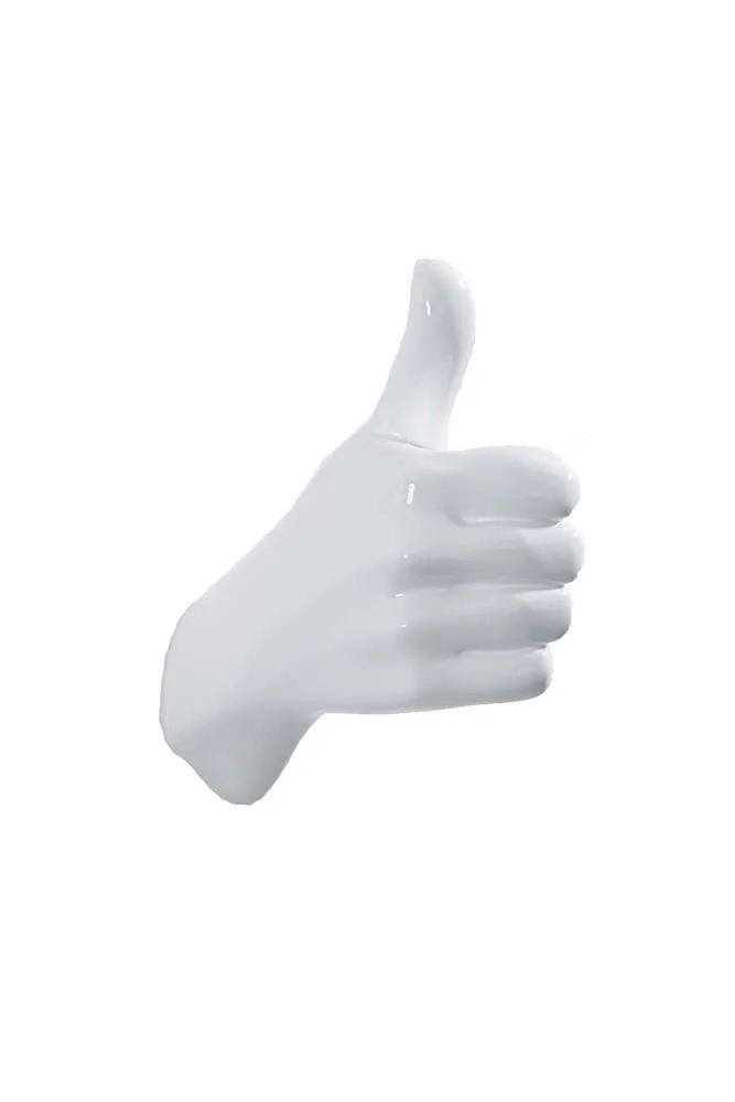 Thumbs Up Hand Wall Art & Coat Hook