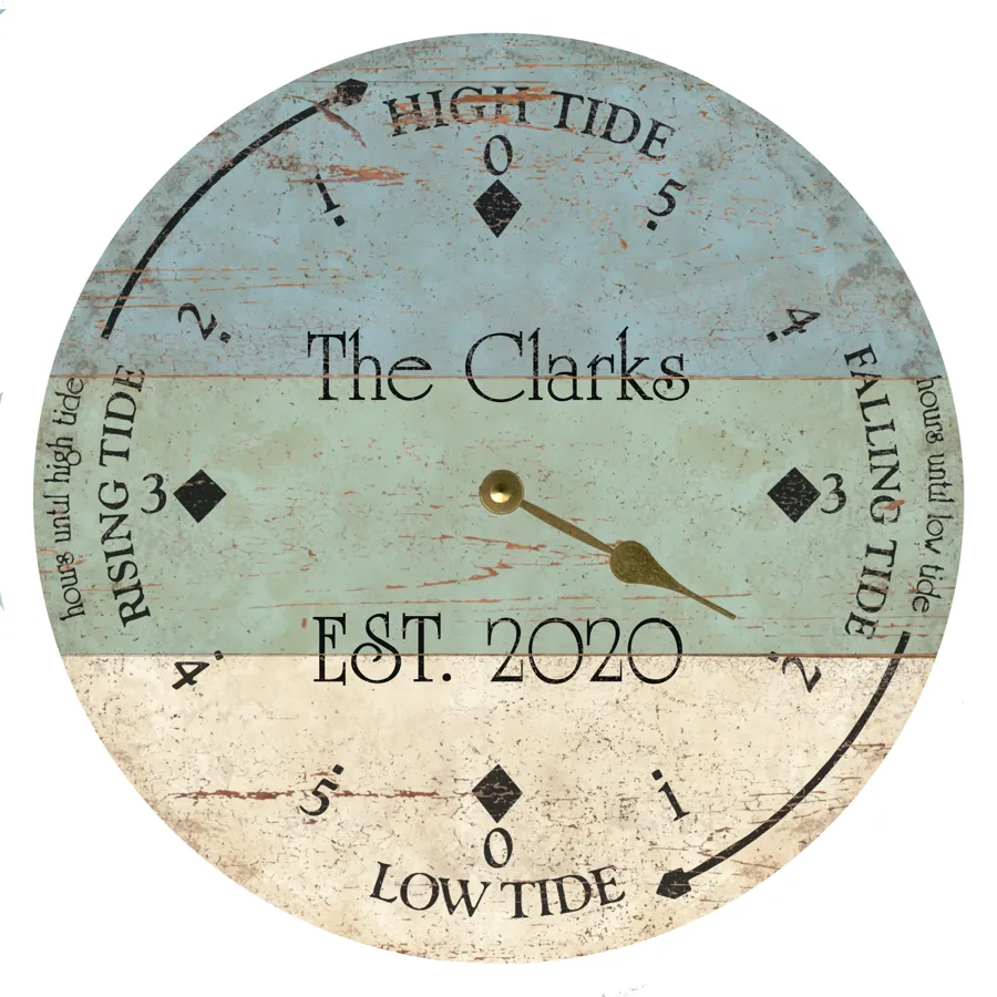 Tide Clock- Personalized Beach Tide Clock